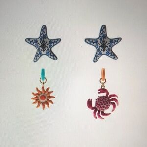 Starfish and Charm Mismatched Earrings